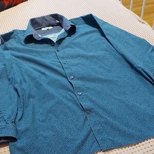 Ted Baker Blue Patterned Casual Shirt